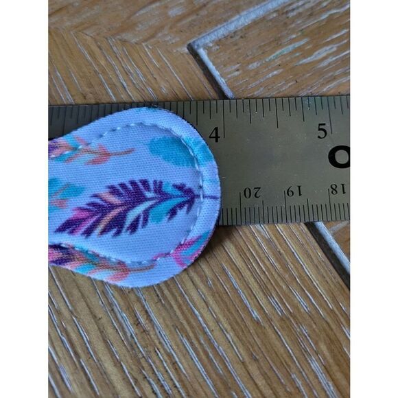 NEW Feather Neoprene Chapstick Holder Key Chain and chapstick - Picture 3 of 3